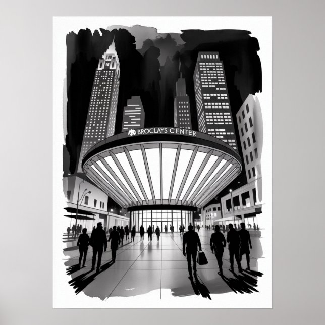 Brooklyn Barclays Center Night Crowd Poster (Front)
