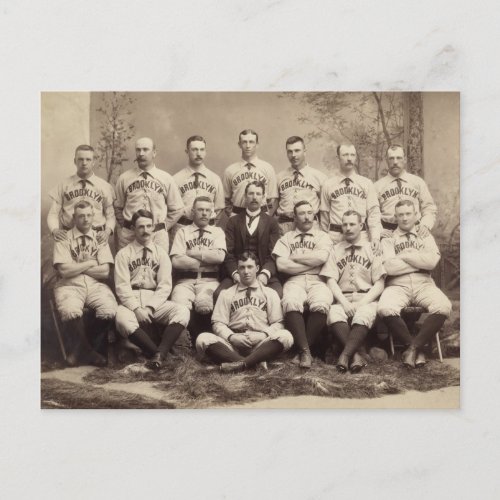 Brooklyn Baseball Team 1889 Postcard
