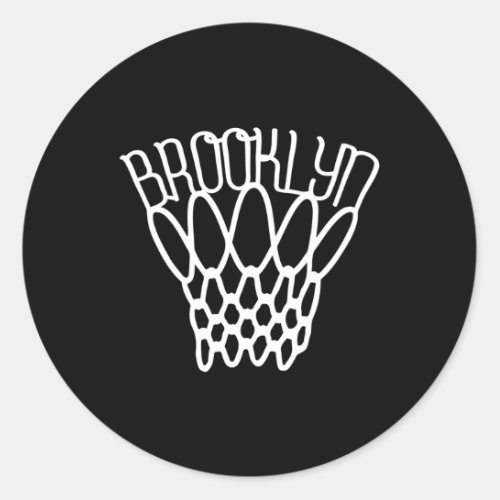 Brooklyn Basketball Net Classic Round Sticker