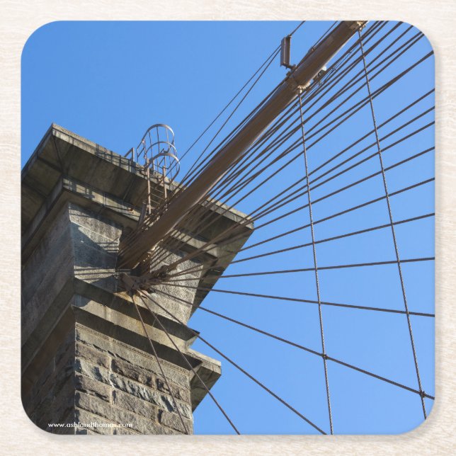 Brooklyn Bridge 01 Square Paper Coaster (Front)