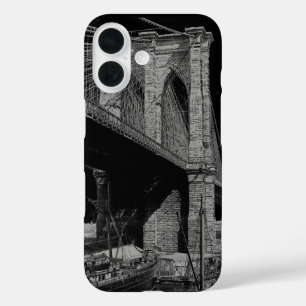 Brooklyn Bridge 1896 waterfront iPhone 16 Case
