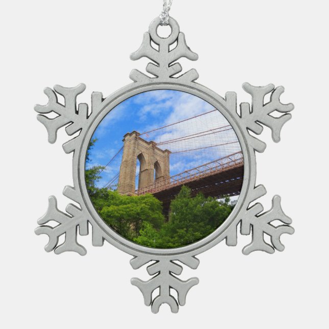 Brooklyn Bridge #1 Snowflake Ornament (Front)