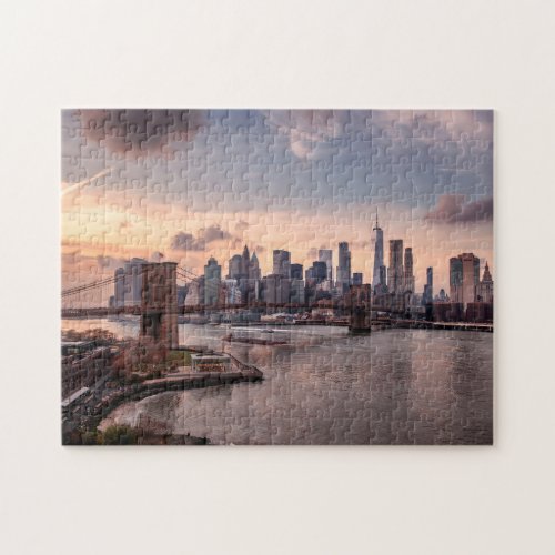 Brooklyn Bridge and Lower Manhattan Jigsaw Puzzle