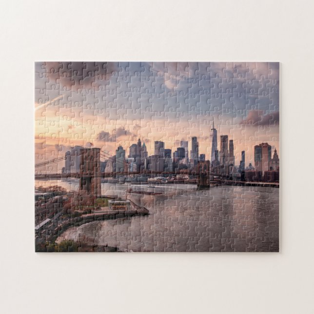 Brooklyn Bridge and Lower Manhattan Jigsaw Puzzle (Horizontal)