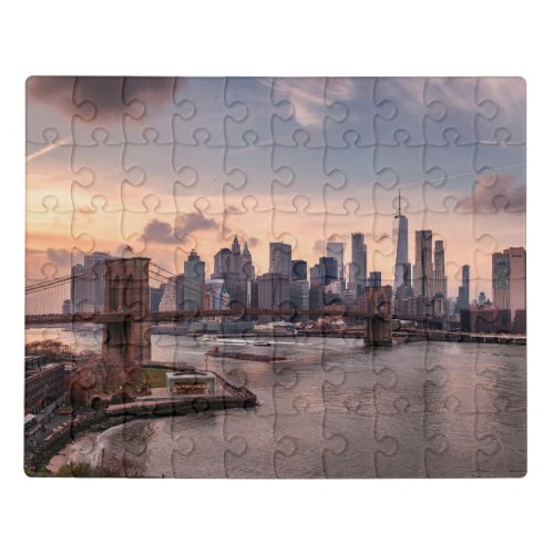 Brooklyn Bridge and Lower Manhattan Jigsaw Puzzle