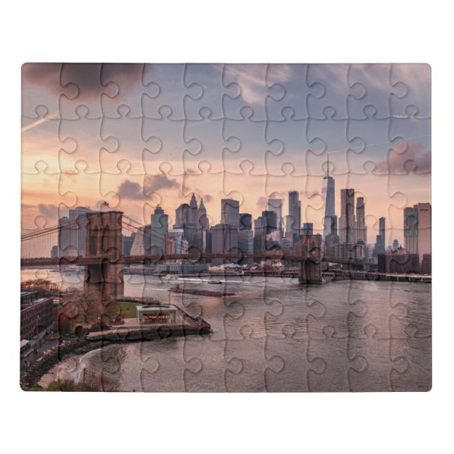 Brooklyn Bridge and Lower Manhattan Jigsaw Puzzle (Puzzle Horizontal)