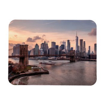 Brooklyn Bridge And Lower Manhattan Magnet by iconicnewyork at Zazzle