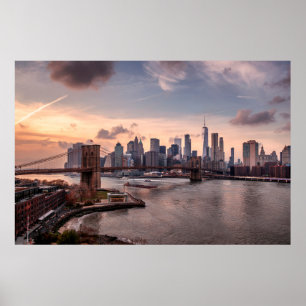 Brooklyn Bridge and Lower Manhattan Poster