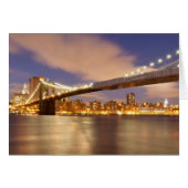 Brooklyn Bridge and Manhattan at Night. (Front Horizontal)