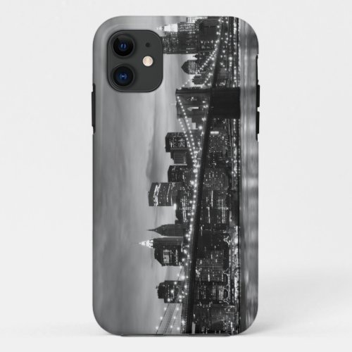 Brooklyn Bridge and Manhattan Skyline At Night iPhone 11 Case