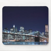 Brooklyn Bridge and Manhattan Skyline At Night