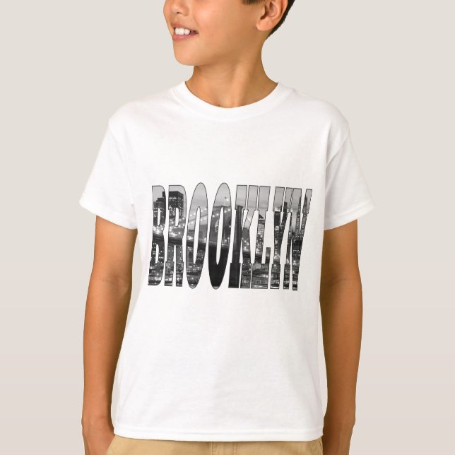 Brooklyn Bridge and Manhattan Skyline At Night T-Shirt (Front)