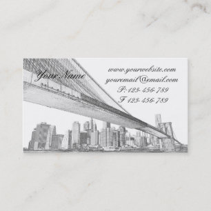 Brooklyn Bridge and Manhattan Skyline Business Card