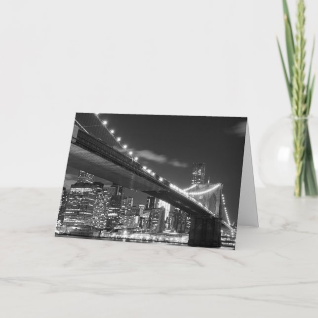 Brooklyn Bridge and Manhattan Skyline Card (Front)
