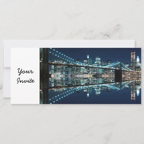 Brooklyn Bridge and Manhattan Skyline Invitation