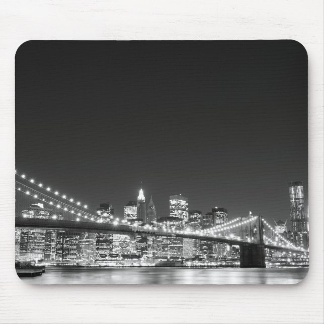 Brooklyn Bridge and Manhattan Skyline Mouse Pad (Front)