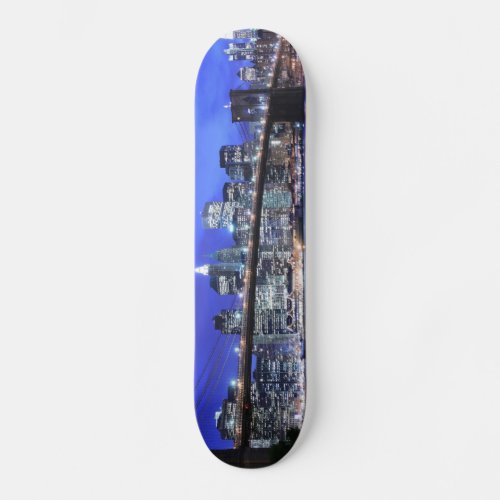 Brooklyn Bridge and Manhattan Skyline Skateboard