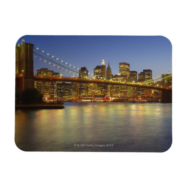 Brooklyn Bridge and New York City buildings Magnet (Horizontal)