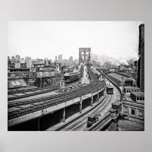 BROOKLYN BRIDGE and TERMINAL _ 1903 Poster