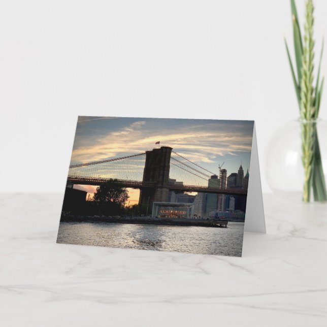 Brooklyn Bridge at Sunset Card (Front)