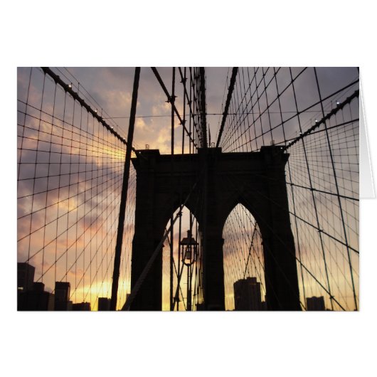 Brooklyn Bridge at Sunset Cards (Front Horizontal)