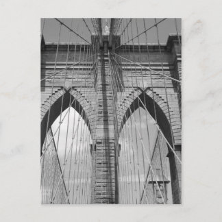 Brooklyn Bridge - B&W Postcard