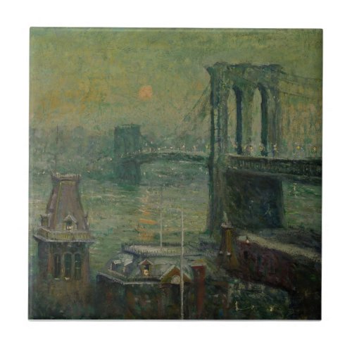 Brooklyn Bridge between 1917 and 1920 Ernest Ceramic Tile