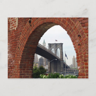 Brooklyn Bridge Brick Arch Postcard