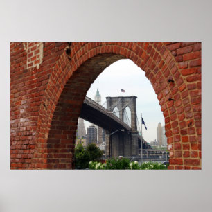 Brooklyn Bridge Brick Arch Poster