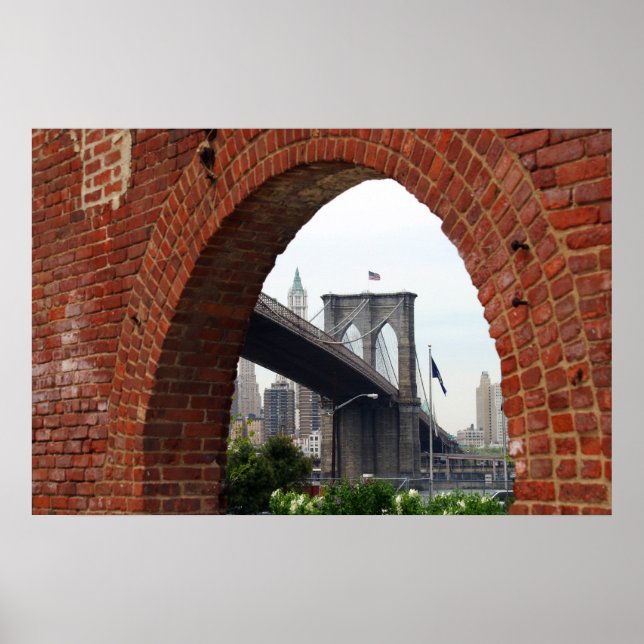 Brooklyn Bridge Brick Arch Poster (Front)