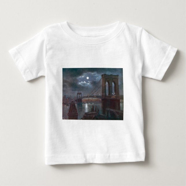 Brooklyn Bridge by Moonlight Baby T-Shirt (Front)
