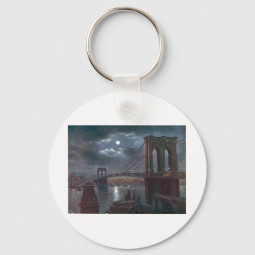 Brooklyn Bridge by Moonlight Keychain