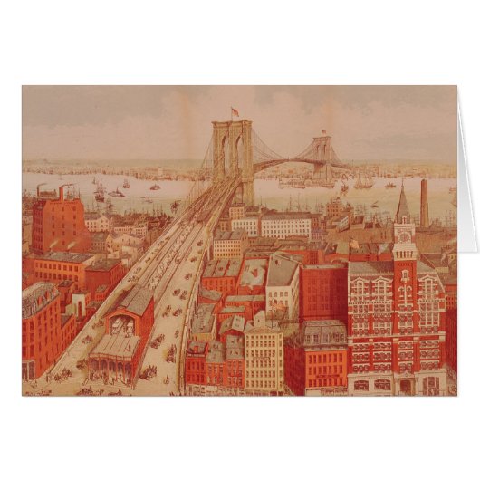 Brooklyn Bridge, c.1883 Cards (Front Horizontal)