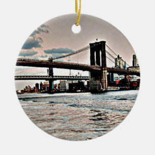Brooklyn Bridge Ceramic Ornament