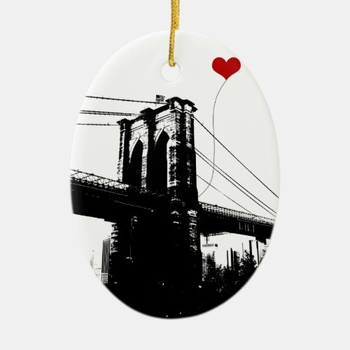 Brooklyn Bridge Ceramic Ornament