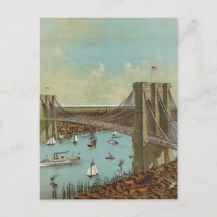 Brooklyn Bridge Color Postcard