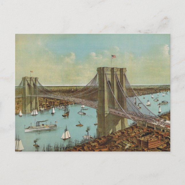 Brooklyn Bridge Color Postcard (Front)