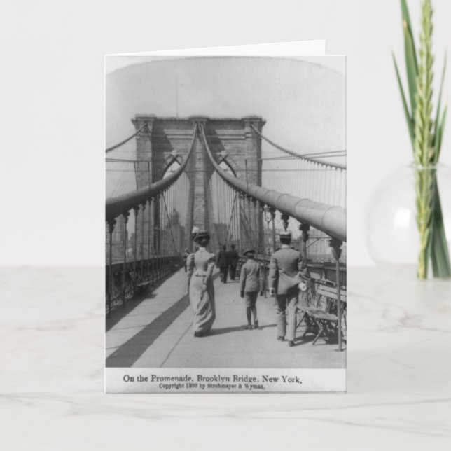 Brooklyn Bridge Crossing Card (Front)