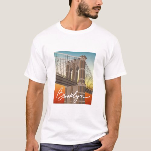 Brooklyn bridge drawing T_Shirt