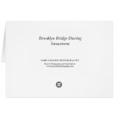 Brooklyn Bridge During Snowstorm Cards (Back Horizontal)