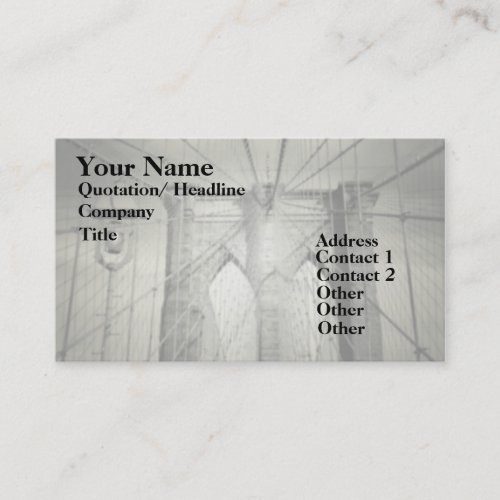 Brooklyn Bridge Elegant Business Cards