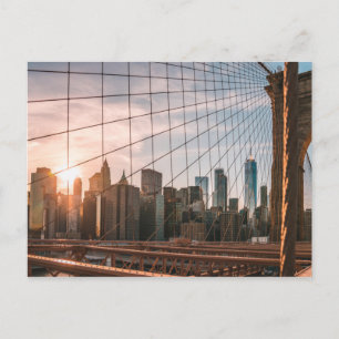 Brooklyn Bridge - Golden Hour (New York, NY) Postcard