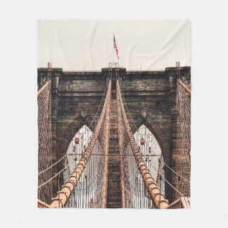 Brooklyn Bridge in New Yorkabstract, america, amer Fleece Blanket