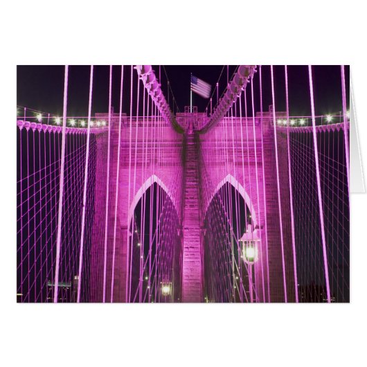 Brooklyn Bridge Lit Purple Cards (Front Horizontal)