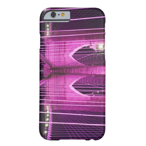 Brooklyn Bridge Lit Purple Barely There iPhone 6 Case