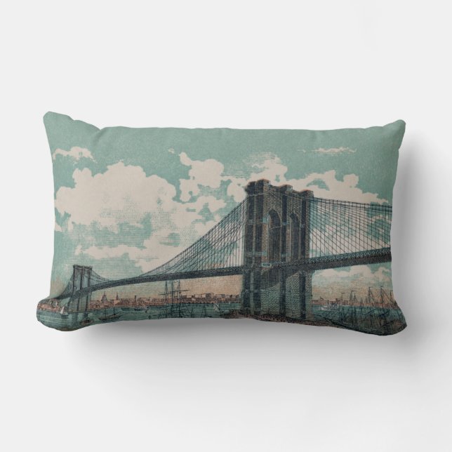 Brooklyn Bridge Lumbar Pillow (Front)