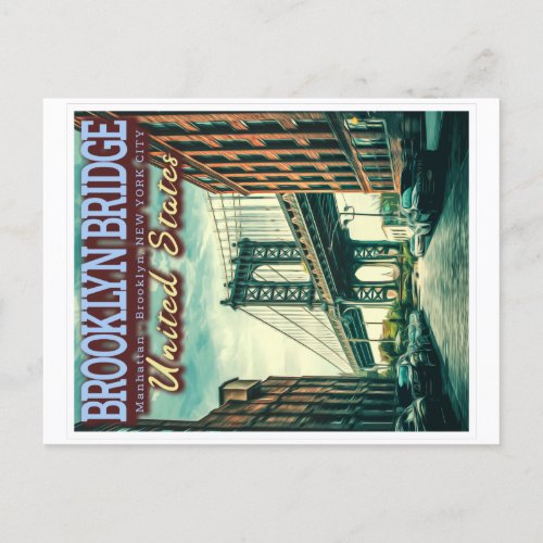 BROOKLYN BRIDGE _ MANHATTAN _ BROOKLYN _ NEW YORK  POSTCARD