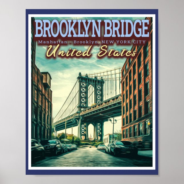 BROOKLYN BRIDGE - MANHATTAN - BROOKLYN - NEW YORK  POSTER (Front)