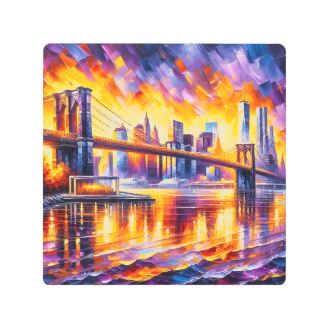 BROOKLYN BRIDGE  METAL PRINT (Front)