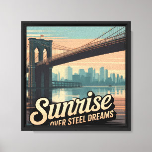 Brooklyn Bridge Morning Walk Canvas Print